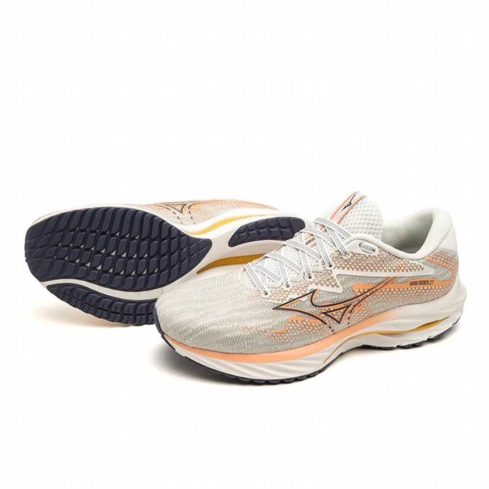 Mizuno Wave Rider 27 size 8 orange and white - Picture 2 of 10